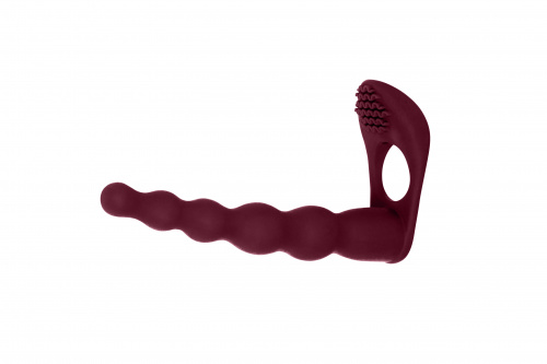 Vibrační nástavec pro dvojitou penetraci Passion Farnell Wine Red 1203-02lola