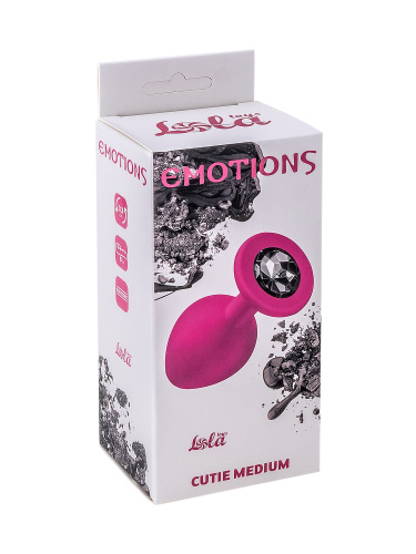 Anální kolík Emotions Cutie Medium Pink black crystal 4012-01Lola