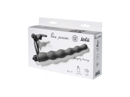 Vibrační nástavec pro dvojitou penetraci Pure Passion Bunny Black 1202-01lola