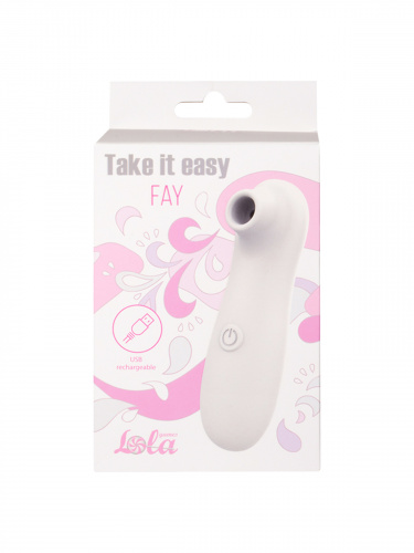 Přebíjecí klitorální stimulátor Take It Easy Fay White 9023-01lola
