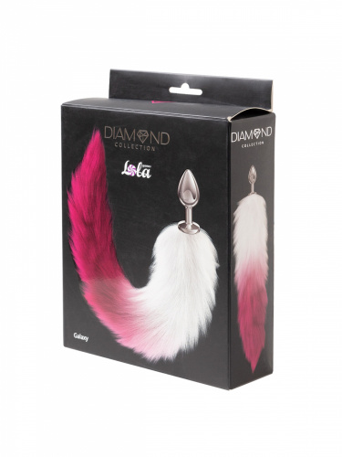Anální ozdoba s chlupatým ocáskem Diamond Galaxy Pink 4019-02lola