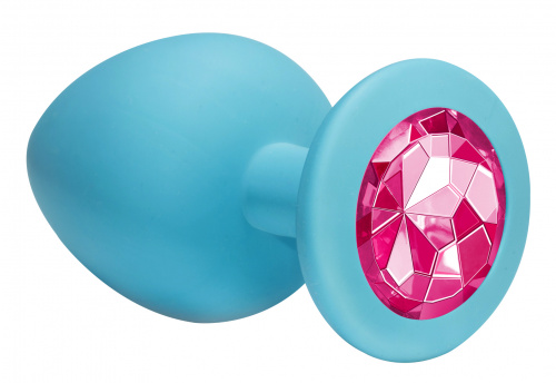 Anální kolík Emotions Cutie Large Turquoise pink crystal 4013-03Lola
