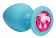 Anální kolík Emotions Cutie Large Turquoise pink crystal 4013-03Lola