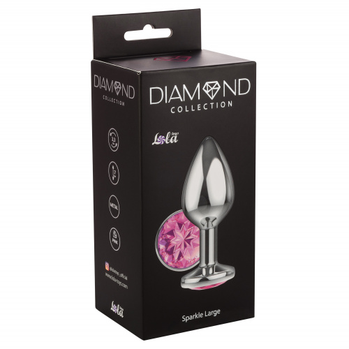 Anální kolík Diamond Pink Sparkle Large 4010-03Lola
