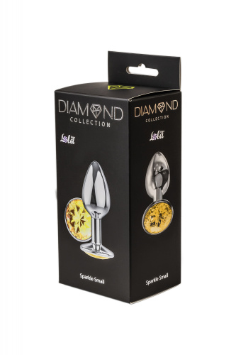 Anální kolík Diamond Yellow Sparkle Small 4009-02Lola