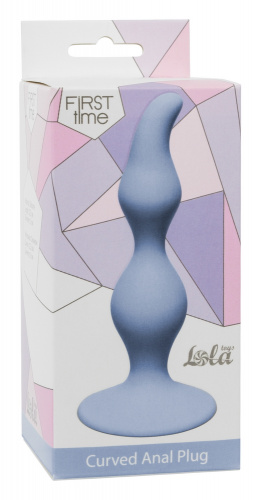 Anální kolík Curved Anal Plug Blue 4105-02Lola