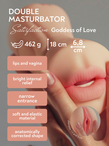 Dvojitý masturbátor Satisfaction Goddess of Love 2101-04Lola