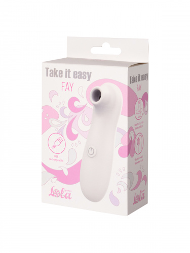 Přebíjecí klitorální stimulátor Take It Easy Fay White 9023-01lola