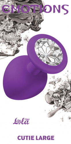 Anální kolík Emotions Cutie Large Purple clear crystal 4013-06Lola
