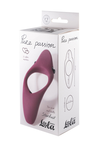 Vibrační erekční kroužek Pure Passion Stardust Wine red 1304-02lola