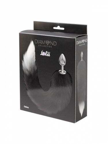 Anální ozdoba s chlupatým ocáskem Diamond Galaxy Black 4019-01lola