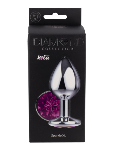 Zvětšený anální kolík Diamond Purple Sparkle XL 4028-01lola