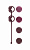 Vaginal balls set Love Story Valkyrie wine red 3013-02lola