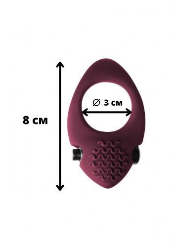 Vibrační erekční kroužek Pure Passion Midnight wine red  1300-02lola